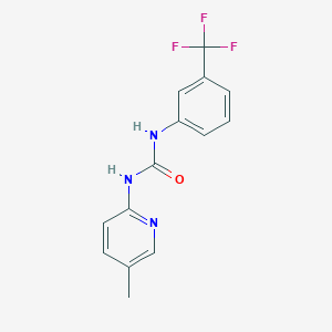 molecular formula C14H12F3N3O B6010868 N-(5-METHYL-2-PYRIDYL)-N'-[3-(TRIFLUOROMETHYL)PHENYL]UREA 