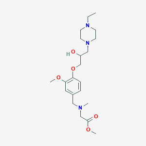 molecular formula C21H35N3O5 B6010916 Methyl 2-[[4-[3-(4-ethylpiperazin-1-yl)-2-hydroxypropoxy]-3-methoxyphenyl]methyl-methylamino]acetate 