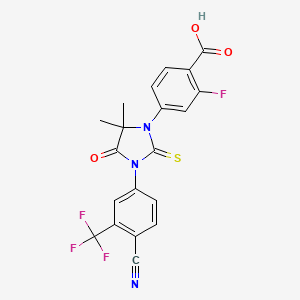 4-(3-(4-Cyano-3-(trifluoromethyl)phenyl)-5,5-dimethyl-4-oxo-2-thioxoimidazolidin-1-yl)-2-fluorobenzoic acid