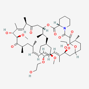 molecular formula C54H85NO14 B601105 Everolimus O-ethyl impurity CAS No. 1704711-12-5