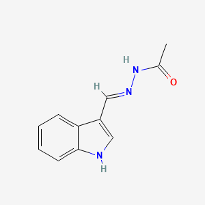 molecular formula C11H11N3O B6011050 N-[(E)-1H-indol-3-ylmethylideneamino]acetamide 