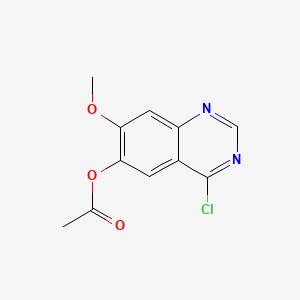 molecular formula C11H9ClN2O3 B601132 4-Chloro-7-methoxyquinazolin-6-yl acetate CAS No. 230955-75-6