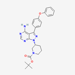 molecular formula C27H30N6O3 B601139 (R)-tert-Butyl 3-(4-amino-3-(4-phenoxyphenyl)-1H-pyrazolo[3,4-d]pyrimidin-1-yl)piperidine-1-carboxylate CAS No. 1022150-11-3