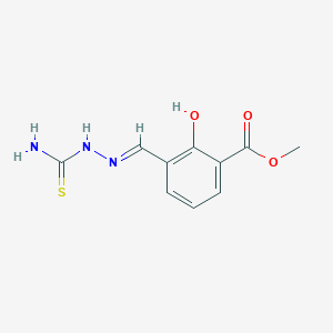 molecular formula C10H11N3O3S B6011466 methyl 3-[(E)-(2-carbamothioylhydrazinylidene)methyl]-2-hydroxybenzoate 