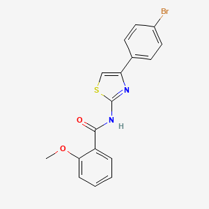 molecular formula C17H13BrN2O2S B6011612 N-[4-(4-BROMOPHENYL)-13-THIAZOL-2-YL]-2-METHOXYBENZAMIDE 