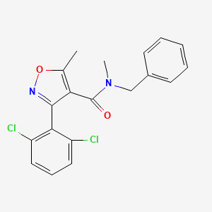 molecular formula C19H16Cl2N2O2 B6011636 N-benzyl-3-(2,6-dichlorophenyl)-N,5-dimethyl-1,2-oxazole-4-carboxamide 