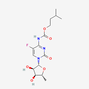 molecular formula C15H22FN3O6 B601173 5'-Deoxy-5-fluoro-N4-(3-methyl-1-butyloxycarbonyl)cytidine CAS No. 162204-30-0