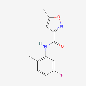 molecular formula C12H11FN2O2 B6011856 N-(5-FLUORO-2-METHYLPHENYL)-5-METHYL-12-OXAZOLE-3-CARBOXAMIDE 