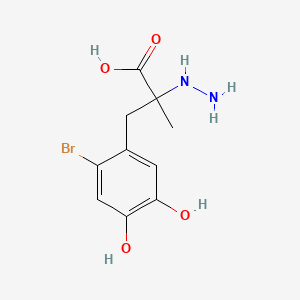 3-(2-Bromo-4,5-dihydroxyphenyl)-2-hydrazinyl-2-methylpropanoic acid