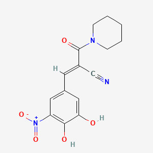 (2E)-3-(3,4-Dihydroxy-5-nitrophenyl)-2-(piperidin-1-ylcarbonyl)prop-2-ennitrile