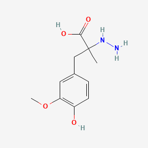 2-Hydrazinyl-3-(4-hydroxy-3-methoxyphenyl)-2-methylpropanoic acid