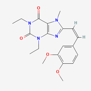 (Z)-8-(3,4-Dimethoxystyryl)-1,3-diethyl-7-methyl-1H-purine-2,6(3H,7H)-dione