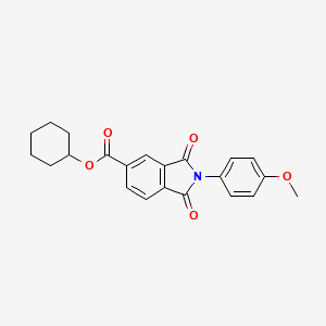 molecular formula C22H21NO5 B6012084 cyclohexyl 2-(4-methoxyphenyl)-1,3-dioxo-2,3-dihydro-1H-isoindole-5-carboxylate 
