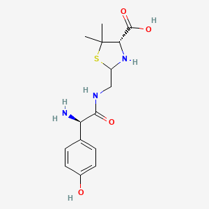 2-(((R)-2-Amino-2-(4-hydroxyphenyl)acetamido)methyl(-5,5-dimethylthiazolidine-4-carboxylic acid, (4S)-