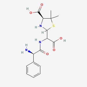 (4S)-2-(((R)-2-amino-2-phenylacetamido)(carboxy)methyl)-5,5-dimethylthiazolidine-4-carboxylic acid
