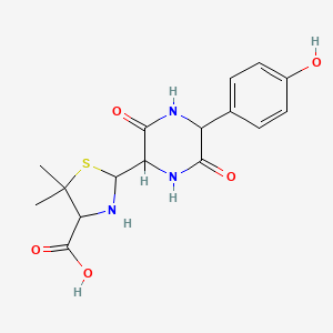 2-[5-(4-Hydroxyphenyl)-3,6-dioxopiperazin-2-yl]-5,5-dimethyl-1,3-thiazolidine-4-carboxylic acid