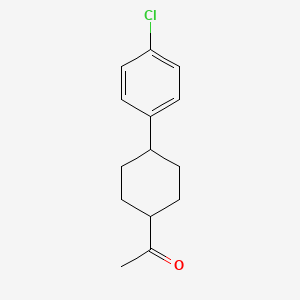 trans-4-(p-Chlorophenyl)-1-acetylcyclohexane