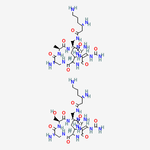 molecular formula C50H88N28O15 B601254 Capreomycin Sulfate Standard CAS No. 11003-38-6