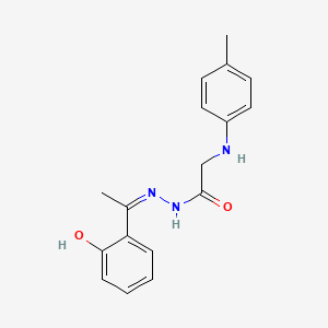 molecular formula C17H19N3O2 B6012556 N-[(Z)-1-(2-hydroxyphenyl)ethylideneamino]-2-(4-methylanilino)acetamide 