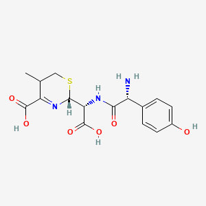 2-((R)-(((2R)-2-Amino-2-(4-hydroxyphenyl)acetyl)amino)carboxymethyl)-5-methyl-5,6-dihydro-2H-1,3-thiazine-4-carboxylic acid, (2R,5RS)-