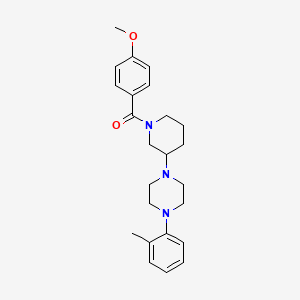 molecular formula C24H31N3O2 B6012659 (4-Methoxyphenyl)-[3-[4-(2-methylphenyl)piperazin-1-yl]piperidin-1-yl]methanone 