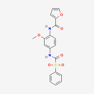 molecular formula C19H16N2O6S B6012748 N-[4-(benzenesulfonylcarbonylamino)-2-methoxyphenyl]furan-2-carboxamide 