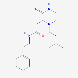 molecular formula C19H33N3O2 B6012806 N-[2-(cyclohexen-1-yl)ethyl]-2-[1-(3-methylbutyl)-3-oxopiperazin-2-yl]acetamide 