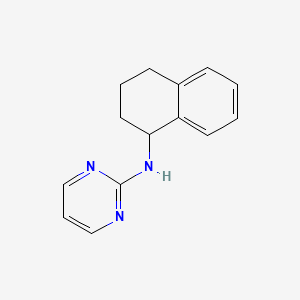 molecular formula C14H15N3 B6012868 N-(1,2,3,4-tetrahydronaphthalen-1-yl)pyrimidin-2-amine 