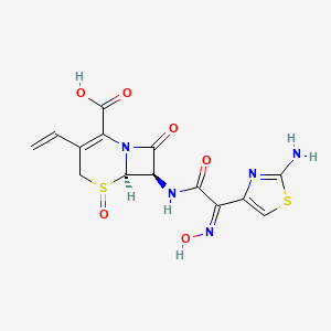 molecular formula C14H13N5O6S2 B601291 (6R,7R)-7-[[(2Z)-2-(2-amino-1,3-thiazol-4-yl)-2-hydroxyiminoacetyl]amino]-3-ethenyl-5,8-dioxo-5λ4-thia-1-azabicyclo[4.2.0]oct-2-ene-2-carboxylic acid CAS No. 934986-48-8