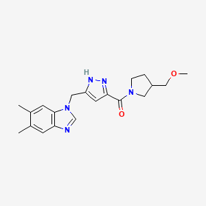 1-[(3-{[3-(methoxymethyl)-1-pyrrolidinyl]carbonyl}-1H-pyrazol-5-yl)methyl]-5,6-dimethyl-1H-benzimidazole