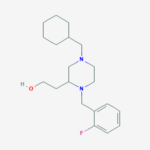 2-[4-(cyclohexylmethyl)-1-(2-fluorobenzyl)-2-piperazinyl]ethanol