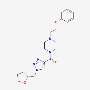 1-(2-phenoxyethyl)-4-{[1-(tetrahydro-2-furanylmethyl)-1H-1,2,3-triazol-4-yl]carbonyl}piperazine