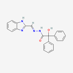 N'-(1H-benzimidazol-2-ylmethylene)-2-hydroxy-2,2-diphenylacetohydrazide