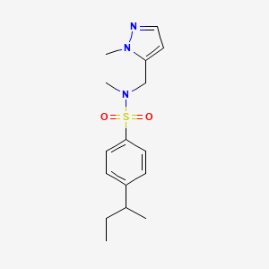 molecular formula C16H23N3O2S B6013398 4-(SEC-BUTYL)-N~1~-METHYL-N~1~-[(1-METHYL-1H-PYRAZOL-5-YL)METHYL]-1-BENZENESULFONAMIDE 