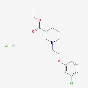 molecular formula C16H23Cl2NO3 B6013399 Ethyl 1-[2-(3-chlorophenoxy)ethyl]piperidine-3-carboxylate;hydrochloride 