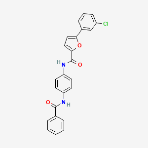 molecular formula C24H17ClN2O3 B6013401 N-(4-benzamidophenyl)-5-(3-chlorophenyl)furan-2-carboxamide 