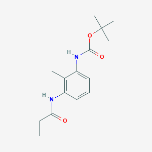 molecular formula C15H22N2O3 B6013466 Tert-butyl (2-methyl-3-propionamidophenyl)carbamate 