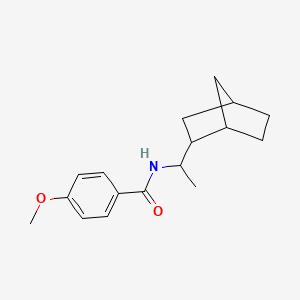 molecular formula C17H23NO2 B6013468 N-(1-{bicyclo[2.2.1]heptan-2-yl}ethyl)-4-methoxybenzamide 