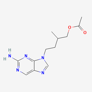 molecular formula C12H17N5O2 B601349 4-(2-Amino-9H-purin-9-yl)-2-methylbutyl acetate CAS No. 174155-70-5
