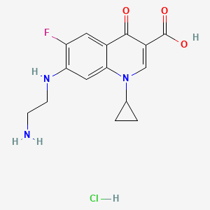 molecular formula C15H17ClFN3O3 B601371 Desethylene Ciprofloxacin hydrochloride CAS No. 528851-31-2