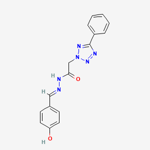 molecular formula C16H14N6O2 B6013710 N'-(4-hydroxybenzylidene)-2-(5-phenyl-2H-tetrazol-2-yl)acetohydrazide 
