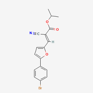 molecular formula C17H14BrNO3 B6013735 isopropyl 3-[5-(4-bromophenyl)-2-furyl]-2-cyanoacrylate 