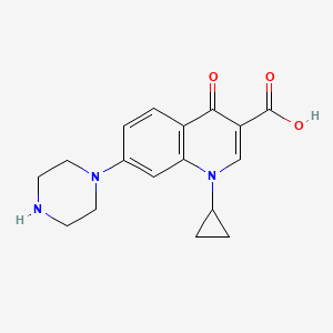 molecular formula C19H24N3O3Cl B601377 1-Cyclopropyl-4-oxo-7-piperazin-1-ylquinoline-3-carboxylic acid CAS No. 93107-11-0
