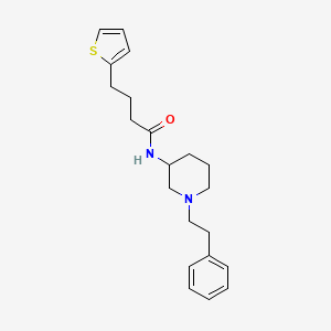molecular formula C21H28N2OS B6013784 N-[1-(2-phenylethyl)-3-piperidinyl]-4-(2-thienyl)butanamide 