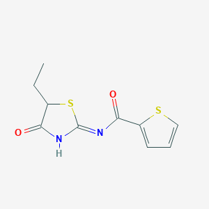 molecular formula C10H10N2O2S2 B6013789 N-(5-ETHYL-4-OXO-5H-1,3-THIAZOL-2-YL)THIOPHENE-2-CARBOXAMIDE 