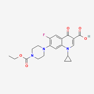 molecular formula C20H22FN3O5 B601380 N-Ethoxycarbonyl-ciprofloxacin CAS No. 93594-29-7