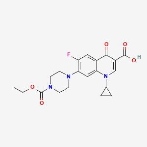 molecular formula C20H22FN3O5 B601380 1-Cyclopropyl-7-[4-(ethoxycarbonyl)piperazin-1-yl]-6-fluoro-4-oxo-1,4-dihydroquinoline-3-carboxylic acid CAS No. 93594-29-7