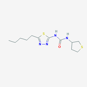 molecular formula C12H20N4OS2 B6013825 N-(5-pentyl-1,3,4-thiadiazol-2-yl)-N'-(tetrahydro-3-thienyl)urea 