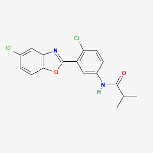 molecular formula C17H14Cl2N2O2 B6013922 N-[4-chloro-3-(5-chloro-1,3-benzoxazol-2-yl)phenyl]-2-methylpropanamide 