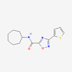 molecular formula C14H17N3O2S B6013963 N-cycloheptyl-3-(2-thienyl)-1,2,4-oxadiazole-5-carboxamide 
